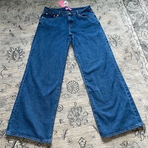Edikted Raelynn blue wash jeans
